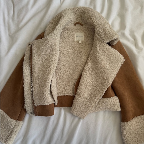 Sherpa Lined Suede Jacket - Picture 2 of 4